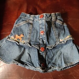 Gymboree Girl's Denim Skort Equestrian Club Line Size 18-24mos.